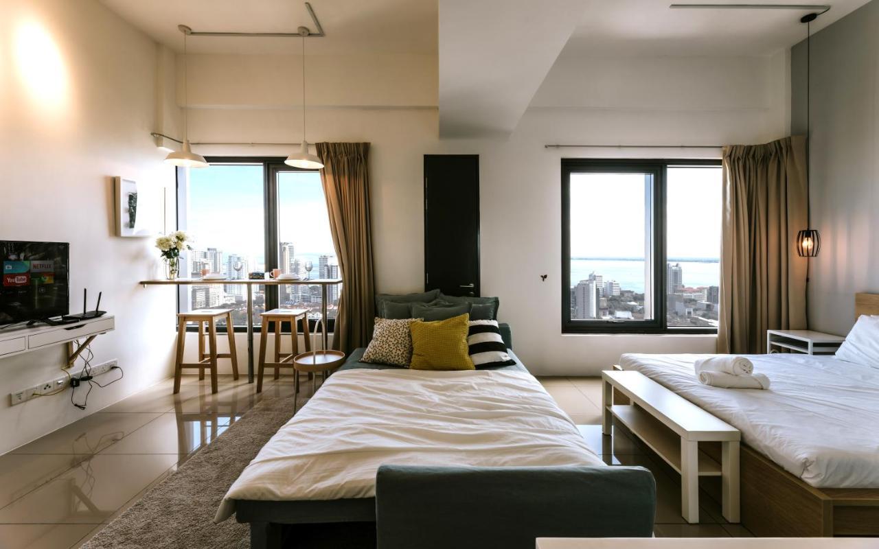 Muji Studio 2 - Seaview At 218 Tropicana Near Komtar Food Heaven With Netflix & Tv Box جورج تاون المظهر الخارجي الصورة